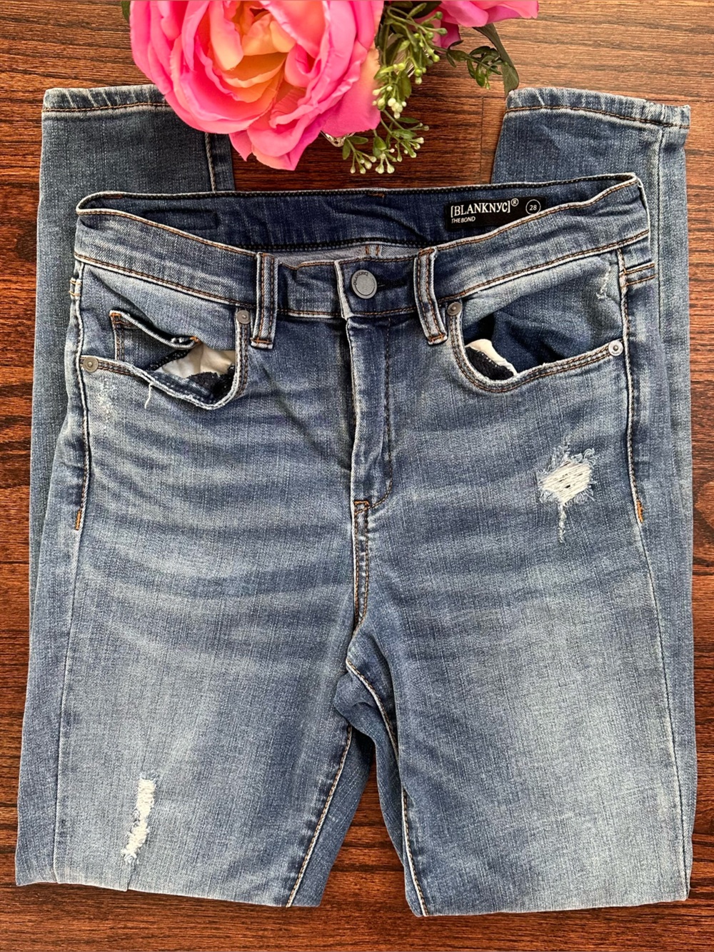 Blank NYC “The Bond” mid-rise skinny jeans, size 28